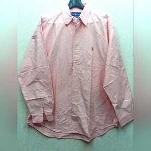 Polo Ralph Lauren Oxford Button Shirt XL Pink Dress Blake Mens